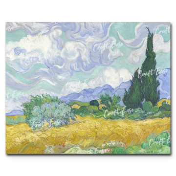 "Wheat Field with Cypresses" Paint By Numbers Craft-Ease™ - The Classics (40 x 50 cm) - Craft-Ease