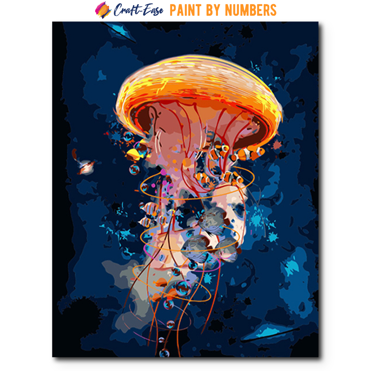 Jellyfish Acrylic Paint by Numbers - Jellyfish Galaxy– Craft-Ease