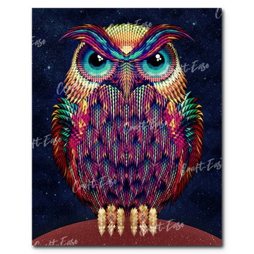 "Neon Owl" Paint By Numbers Craft-Ease™ - Exclusive Series (50 x 40 cm) - Craft-Ease