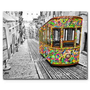 "Lisbon Tram Revisited Colorful" Paint By Numbers Craft-Ease™ - Exclusive Series (40 X 50 cm) - Craft-Ease