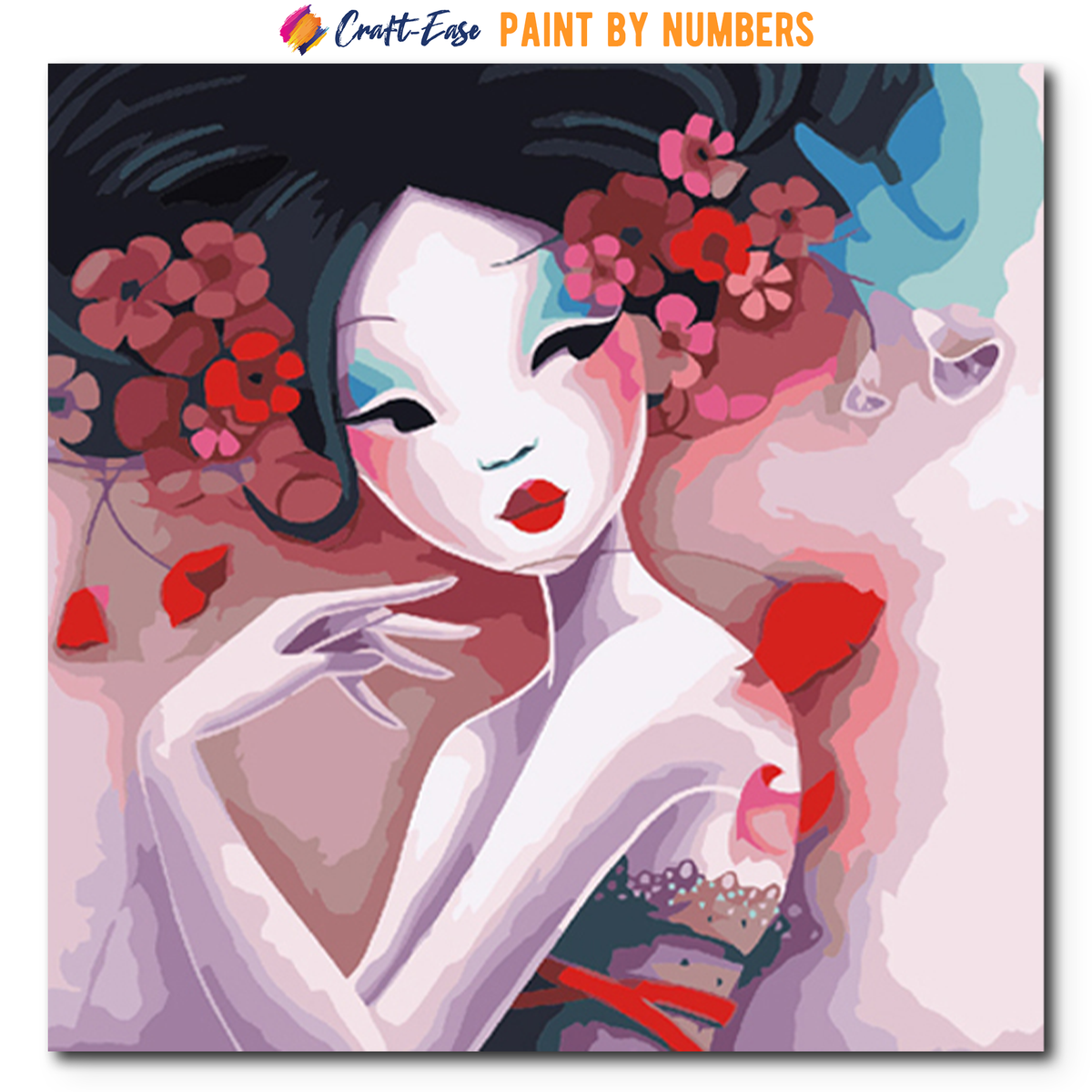 Woman With Flowers Paint By Numbers - PBN Canvas