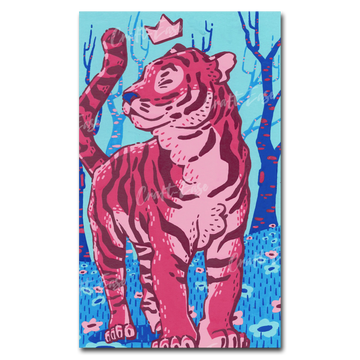 "Pink Blue Tiger" Paint By Numbers Craft-Ease™ (50 x 30 cm)