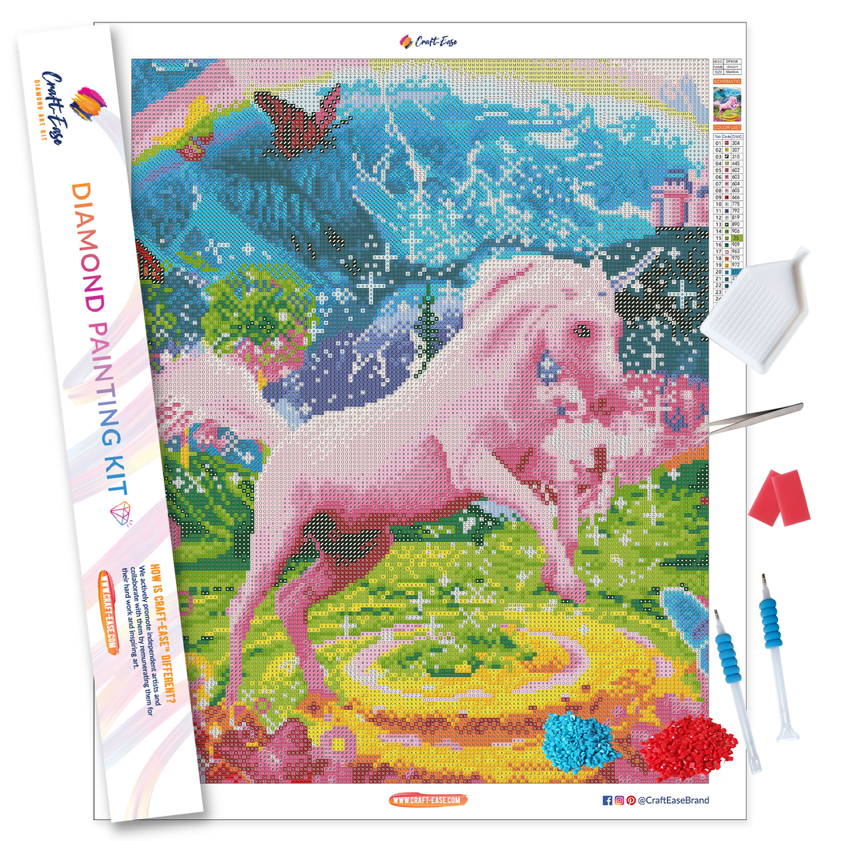 Unicorns and Rainbows Diamond Painting Magnets Set - 8Pcs – Little
