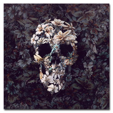 Peinture par numéros "Steampunk Skull Dark" Craft-Ease™ (40 x 40 cm)