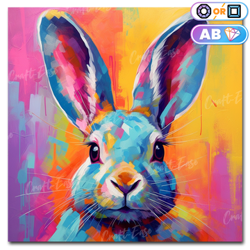 "Colorful Bunny Portrait" Craft-Ease AI Originals