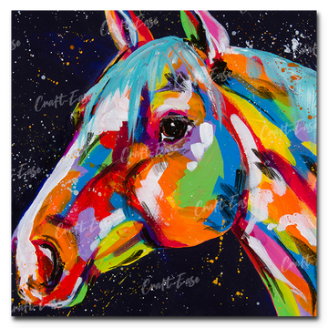 Pintura por números "Horse and Stars" Craft-Ease™ - Série Exclusiva (40 x 40 cm)