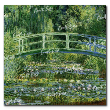 "Water Lilies and Japanese Bridge" Paint By Numbers Craft-Ease™ - The Classics (40 x 40 cm) - Craft-Ease