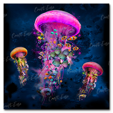 An image showing Electric Jelly fish World By David Loblaw