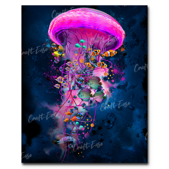 An image showing Jellyfish Ride Summer Flat Twenty-Seventeen By David Loblaw