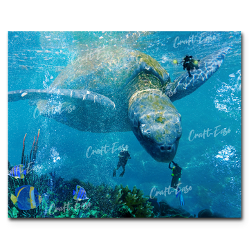 "Turtle divers" Paint By Numbers Craft-Ease™ - Exclusive Series (40 x 50 cm) - Craft-Ease