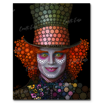 "Mad Hatter Johnny Depp" Paint By Numbers Craft-Ease™ - Exclusive Series (50 x 40 cm) - Craft-Ease