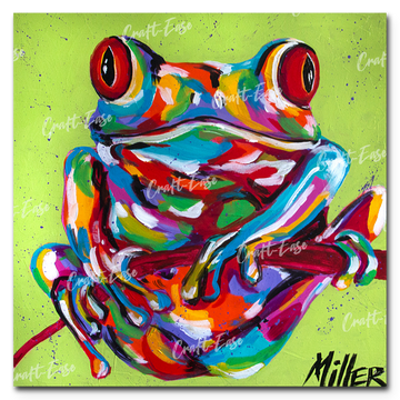 Peinture par numéros "Tree Frog" Craft-Ease™ - Série Exclusive (40 x 40 cm)