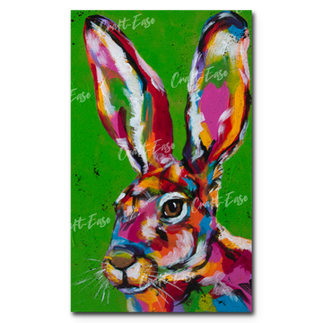 Peinture par numéros "Le lapin" Craft-Ease™ - Série exclusive (50 x 30 cm)