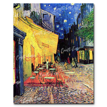 "Cafe Terrace at Night" Paint By Numbers Craft-Ease™ - The Classics (50 x 40 cm) - Craft-Ease