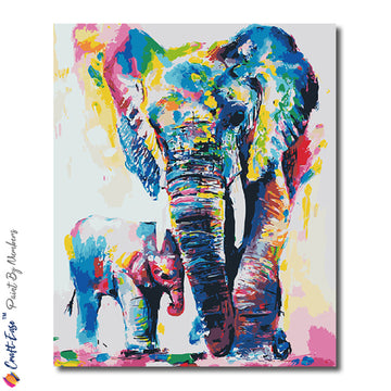 "Elephant" - Craft-Ease™ Paint By Numbers (50 x 40 cm)