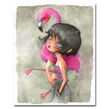 Pintura por Números "Meu Flamingo" Craft-Ease™ (50 x 40 cm)