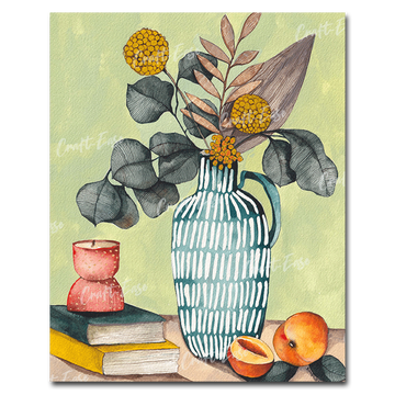 Pintura por Números "Pote e Pêssegos" Craft-Ease™ (50 x 40 cm)