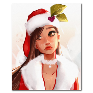 Pintura por números "Garota de Natal" Craft-Ease™ (50 x 40 cm)