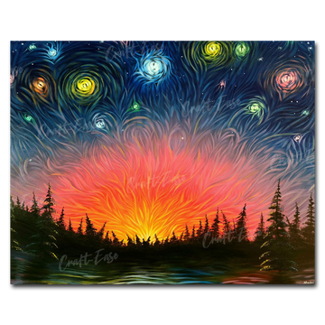 Pintura por números "Noite das Estrelas" Craft-Ease™ (40 x 50 cm)