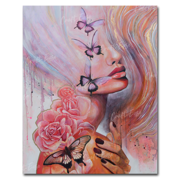 Peinture par numéros « She Rose » Craft-Ease™ (50 x 40 cm)