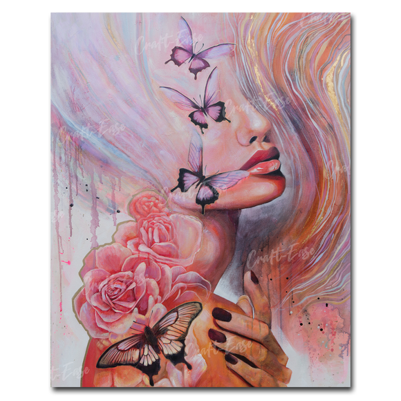 Peinture par numéros « She Rose » Craft-Ease™ (50 x 40 cm)