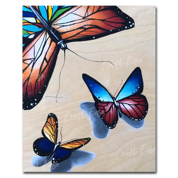 Peinture par numéros "Ailes de papillon" Craft-Ease™ (50 x 40 cm)