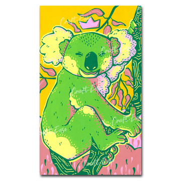 Peinture par numéros "Koala vert" Craft-Ease™ (50 x 30 cm)