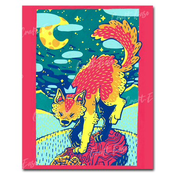 Peinture par numéros "Midnight Coyote" Craft-Ease™ (50 x 40 cm)