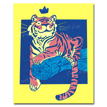 Peinture par numéros "Reine Tigre" Craft-Ease™ (50 x 40 cm)