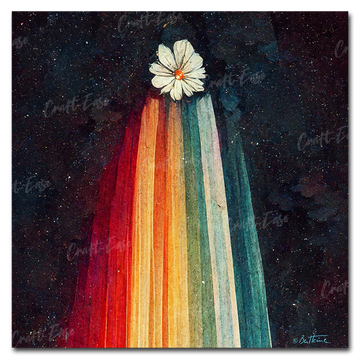 "Enviando para você uma flor com arco-íris para o início do novo ano letivo" Paint By Numbers Craft-Ease™ (40 x 40 cm)