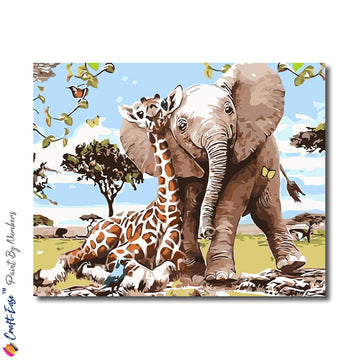 "True Jungle Friendship" - Paint By Numbers Craft-Ease™ (40 x 50 cm) - Craft-Ease
