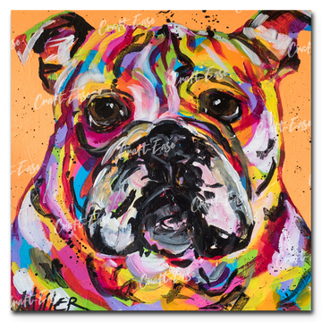 Peinture par numéros « Bulldog » Craft-Ease™ - Série Exclusive (40 x 40 cm)