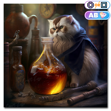 "Wizarding Cat" Diamond Painting Kit Craft-Ease™ (Multiple sizes)