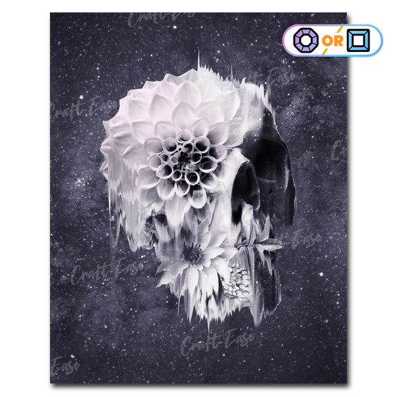 Kit de peinture diamant « Decay Skull Dark » Craft-Ease™ (Plusieurs tailles)
