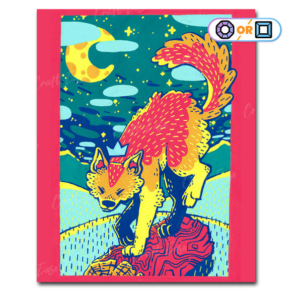 Kit de peinture diamant « Midnight Coyote » Craft-Ease™ (Plusieurs tailles)